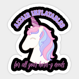 Altair Inflatables For All Your Horn-y Needs Sticker